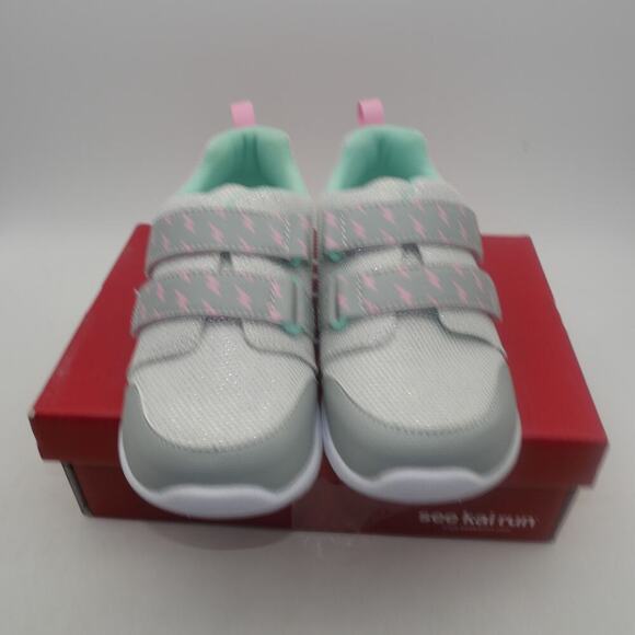 NEW See Kai Run Girl's  Kids Ryder Adapt Size 2 FlexiRun Sneakers Silver Pink - Picture 5 of 8